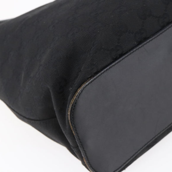 GUCCI GG Canvas Shoulder Bag Black 106242 Auth 149723