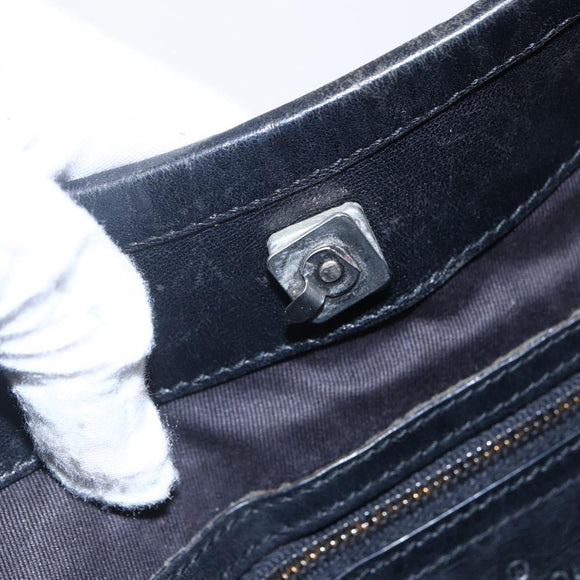 GUCCI GG Canvas Shoulder Bag Black 106242 Auth 149723