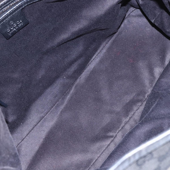 GUCCI GG Canvas Shoulder Bag Black 106242 Auth 149723