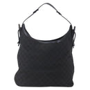GUCCI GG Canvas Shoulder Bag Black 106242 Auth 149723-13