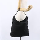 GUCCI GG Canvas Shoulder Bag Black 106242 Auth 149723-23