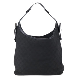 GUCCI GG Canvas Shoulder Bag Black 106242 Auth 149723 - 0