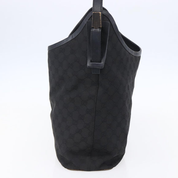 GUCCI GG Canvas Shoulder Bag Black 106242 Auth 149723