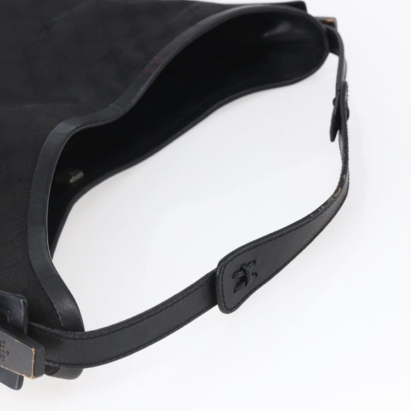 GUCCI GG Canvas Shoulder Bag Black 106242 Auth 149723