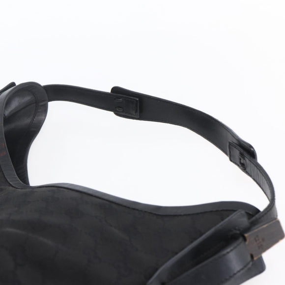 GUCCI GG Canvas Shoulder Bag Black 106242 Auth 149723