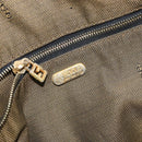 FENDI Zucca Canvas Hand Bag Black Brown gold Auth 149724-19