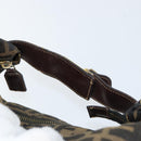 FENDI Zucca Canvas Hand Bag Black Brown gold Auth 149724-7