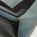 BALENCIAGA Navy Cabas S Hand Bag PVC Leather Blue Silver 339933 Auth 149725-10