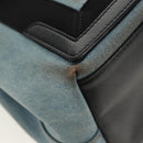 BALENCIAGA Navy Cabas S Hand Bag PVC Leather Blue Silver 339933 Auth 149725-17