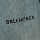 BALENCIAGA Navy Cabas S Hand Bag PVC Leather Blue Silver 339933 Auth 149725-19