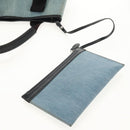 BALENCIAGA Navy Cabas S Hand Bag PVC Leather Blue Silver 339933 Auth 149725-21