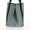 BALENCIAGA Navy Cabas S Hand Bag PVC Leather Blue Silver 339933 Auth 149725-3