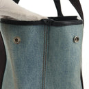 BALENCIAGA Navy Cabas S Hand Bag PVC Leather Blue Silver 339933 Auth 149725-4