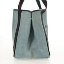 BALENCIAGA Navy Cabas S Hand Bag PVC Leather Blue Silver 339933 Auth 149725-5