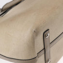 BURBERRY Medium Belt Bag Hand Bag Canvas 2way Beige Silver Auth 149727-18