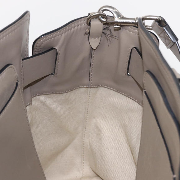 BURBERRY Medium Belt Bag Hand Bag Canvas 2way Beige Silver Auth 149727