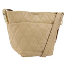 GIVENCHY Shoulder Bag Leather Beige Gold Auth 149731-1