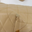 GIVENCHY Shoulder Bag Leather Beige Gold Auth 149731-15