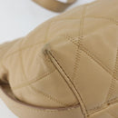 GIVENCHY Shoulder Bag Leather Beige Gold Auth 149731-16