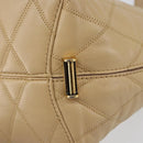 GIVENCHY Shoulder Bag Leather Beige Gold Auth 149731-17