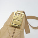 GIVENCHY Shoulder Bag Leather Beige Gold Auth 149731-10