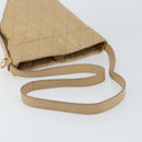 GIVENCHY Shoulder Bag Leather Beige Gold Auth 149731-7