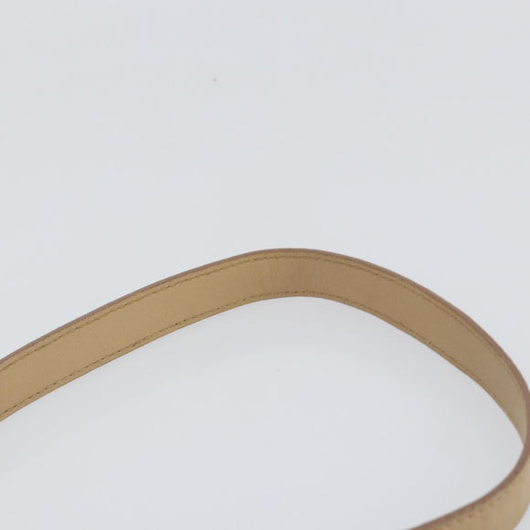 GIVENCHY Shoulder Bag Leather Beige Gold Auth 149731