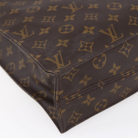 LOUIS VUITTON Monogram Sac Plat Hand Bag M51140 LV Auth 149743