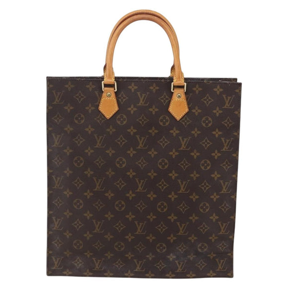 LOUIS VUITTON Monogram Sac Plat Hand Bag M51140 LV Auth 149743