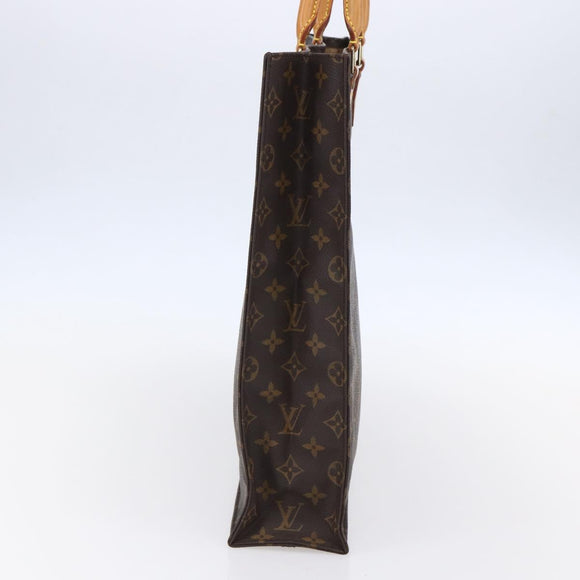 LOUIS VUITTON Monogram Sac Plat Hand Bag M51140 LV Auth 149743