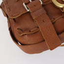 GUCCI GG Marmont Shoulder Bag Leather Brown Gold 414481 Auth 149746-13