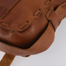 GUCCI GG Marmont Shoulder Bag Leather Brown Gold 414481 Auth 149746-14