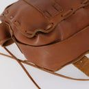 GUCCI GG Marmont Shoulder Bag Leather Brown Gold 414481 Auth 149746-15