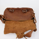 GUCCI GG Marmont Shoulder Bag Leather Brown Gold 414481 Auth 149746-19