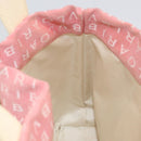 BVLGARI Logo Mania Hand Bag Canvas Pink Silver Auth 149749-19