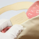 BVLGARI Logo Mania Hand Bag Canvas Pink Silver Auth 149749-12