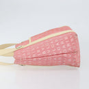 BVLGARI Logo Mania Hand Bag Canvas Pink Silver Auth 149749-4