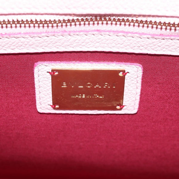 BVLGARI Japan limited Aruba Hand Bag Leather 2way Pink Gold Auth 149750V