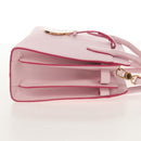 BVLGARI Japan limited Aruba Hand Bag Leather 2way Pink Gold Auth 149750V-4