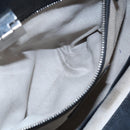 Jimmy Choo Studs Hand Bag Leather Black Silver Auth 149751-21