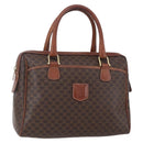 CELINE Macadam Canvas Hand Bag PVC Leather Brown Gold Auth 149753-1
