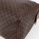 CELINE Macadam Canvas Hand Bag PVC Leather Brown Gold Auth 149753-12