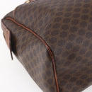 CELINE Macadam Canvas Hand Bag PVC Leather Brown Gold Auth 149753-13
