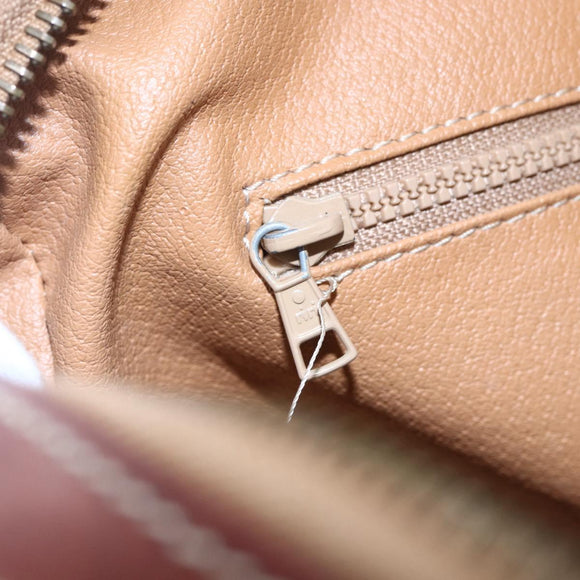 CELINE Macadam Canvas Hand Bag PVC Leather Brown Gold Auth 149753