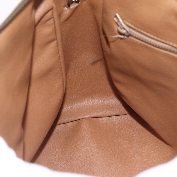 CELINE Macadam Canvas Hand Bag PVC Leather Brown Gold Auth 149753