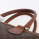 CELINE Macadam Canvas Hand Bag PVC Leather Brown Gold Auth 149753-8