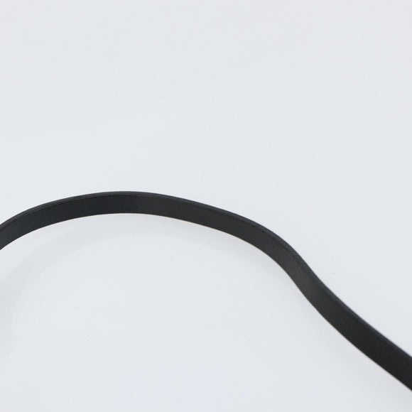 FENDI Zucchino Canvas Shoulder Bag Black Silver Auth 149754