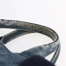 PRADA Canapa PM Hand Bag Denim 2way Blue Gold Auth 149755-8