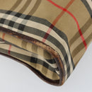 Burberrys Nova Check Business Bag Canvas Beige Gold Auth 149757-17