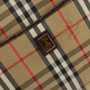 Burberrys Nova Check Business Bag Canvas Beige Gold Auth 149757-18